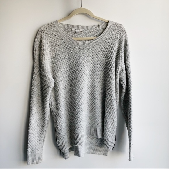 Madewell Sweaters - MADEWELL Textured Landmark Knit Grey Sweater